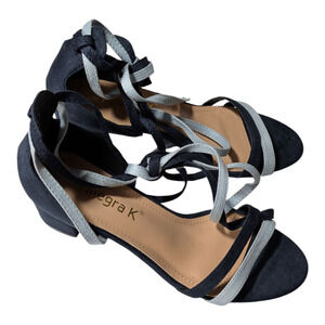 Allegra K - Women's strappy lace up, chunky 2"heels - Size 8.5 - NWOT